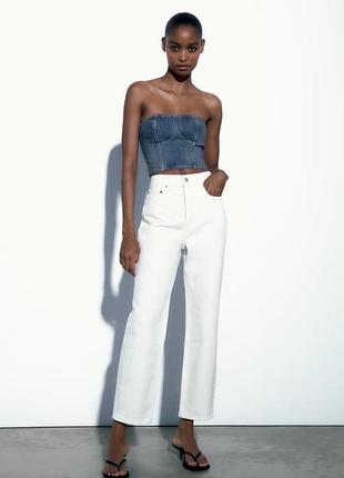 Белые джинсы zara