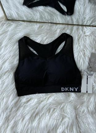 Оригинальный спортивный топ с вставками dkny