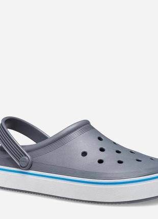 Crocs crocband off court clog grey сірі чоловічі жіночі унісекс сабо крокс крокси шльопанці (р. 36-45)