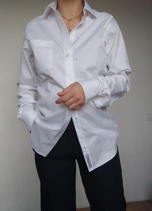 Классическая базовая белая рубашка, размер s-m