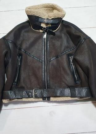 Куртка,дубленка авиатор,zara7 фото