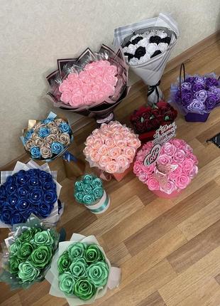 Букеты из атласной ленты в наличии