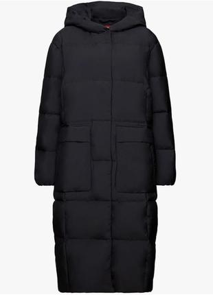 Оригинальный пуховик esprit длинный с капюшоном натуральный пух оверсайз