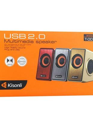 Комп'ютерні колонки kisonli t-007 3