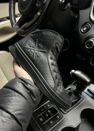 Зимние мужские ботинки philipp plein black(мех) 40-41-43-44-45