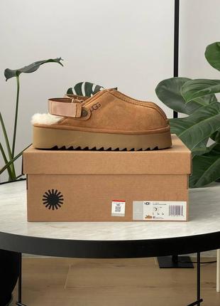 Угги угг уггі ugg lanah clog chestnut platform