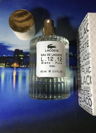Парфум чоловічий lacoste eau de l.12.12 blanc-pure 60 мл