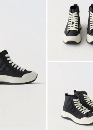 Хайтопы, зимние кроссовки zara 34 размер