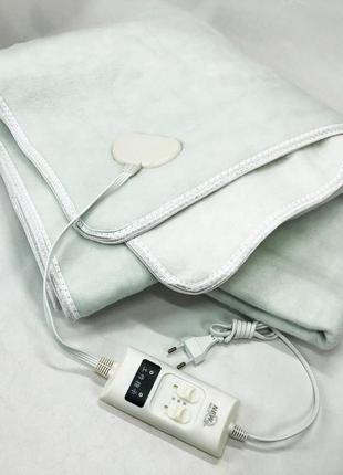 Електропростирадло електричне простирадло з підігрівом electric blanket 150х180см. колір: сірий з фіолетовим відтінком
