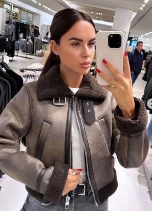 Женская дубленка zara