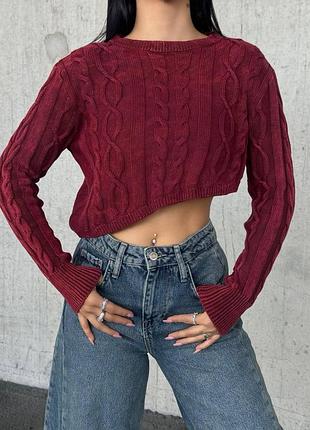 Светр модний укорочений