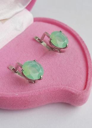 Серебро серьги серебряные фианит