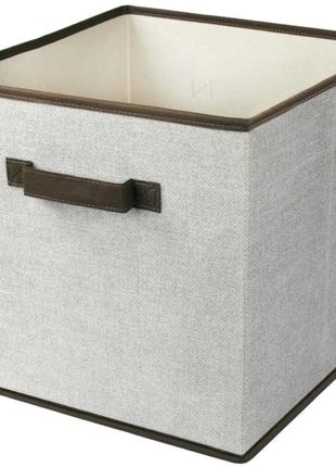 Короб для хранения handy home, 30х30х30 см., серый, короб для хранения вещей, органайзер для дома (st)1 фото