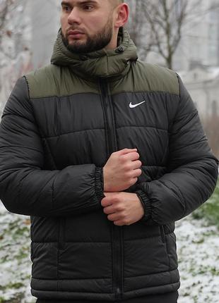 Куртка зимняя nike мужская, теплый пуховик найк на зиму до -25°c, размеры s m l xl xxl2 фото