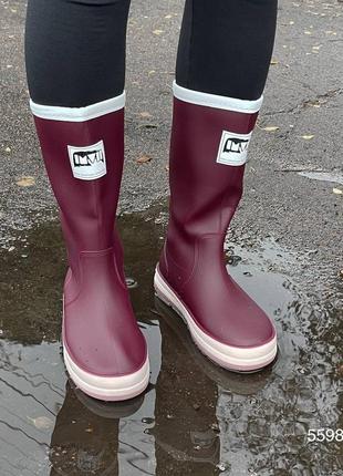 Стильные женские резиновые сапоги ❤️ осенние сапоги в трендовом цвете ❤️