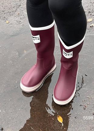 Стильные женские резиновые сапоги ❤️ осенние сапоги в трендовом цвете ❤️