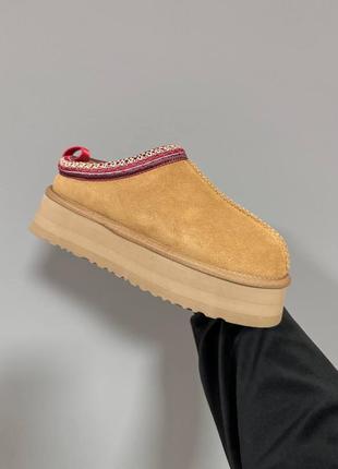 Ugg tazz platform chestnut premium женские угги на меху теплые зимние