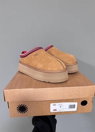 Ugg tazz platform chestnut premium женские угги на меху теплые зимние