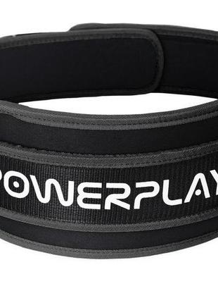 Пояс power play 5546 black m для силових тренувань з неопрену - міцна підтримка спини і живота dm-11