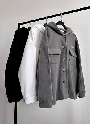 Теплая лесная рубашка цвета: черный, белый, серый