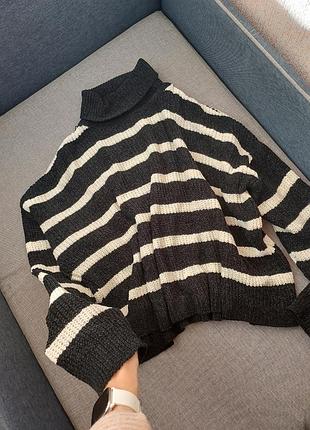 Вязаная кофточка в стиле оверсайз кофта повязка свитр свитер