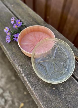 1960-е! 🌟звездочка 🪡🧵копничка округлая карболит хрустящий пластик шкатулка