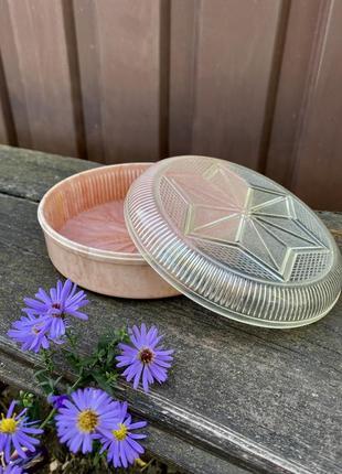 1960-е! 🌟звездочка 🪡🧵копничка округлая карболит хрустящий пластик шкатулка