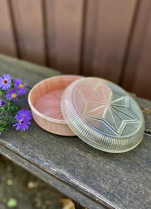 1960-е! 🌟звездочка 🪡🧵копничка округлая карболит хрустящий пластик шкатулка