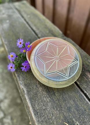 1960-е! 🌟звездочка 🪡🧵копничка округлая карболит хрустящий пластик шкатулка