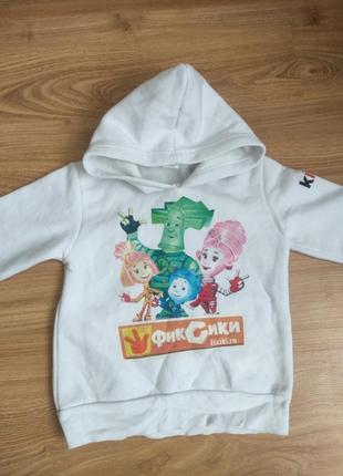 Белый худи к на ребенка 4-5 лет.
