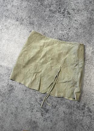 Классная кожаная юбка ковбойская