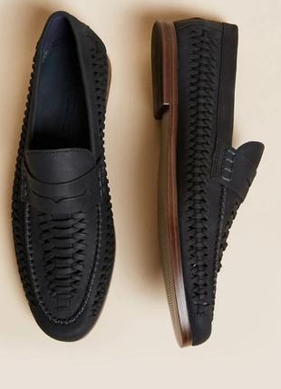 Лоферы из натуральной кожи нубук. marks spencer