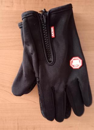 Зимние сенсорные ветронепродуваемые перчатки windstopper touch б/у