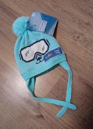 Детская зимняя шапка на флисе
