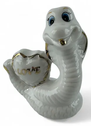Кобра-змія порцелянова "символ кохання" (8х7х4 см)