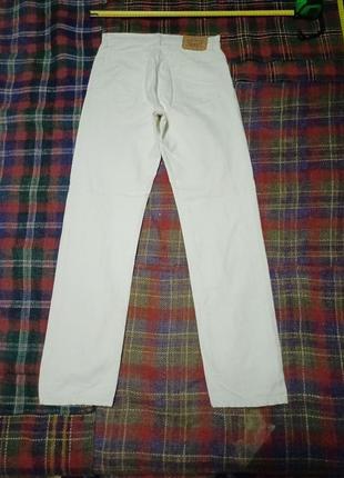 Рідкісні  джинси vintage 70s white tab red letters  білі талія 78 см levis 407  made in france2 фото
