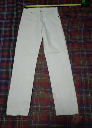 Рідкісні  джинси vintage 70s white tab red letters  білі талія 78 см levis 407  made in france3 фото