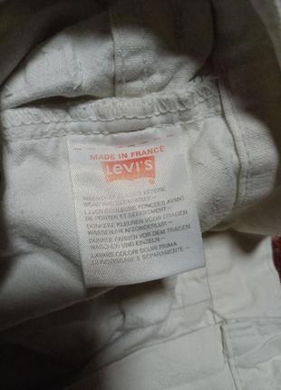 Рідкісні  джинси vintage 70s white tab red letters  білі талія 78 см levis 407  made in france5 фото