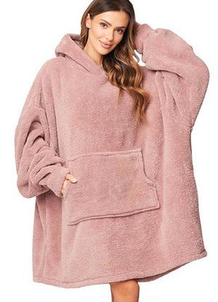 Теплая кофта туника худи одежда для дома и сна, домашняя туника (кол товара 151024)