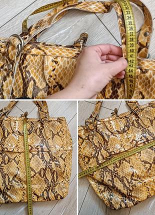 Ексклюзивна велика сумка шопер з натуральної шкіри пітона італія genuine leather7 фото