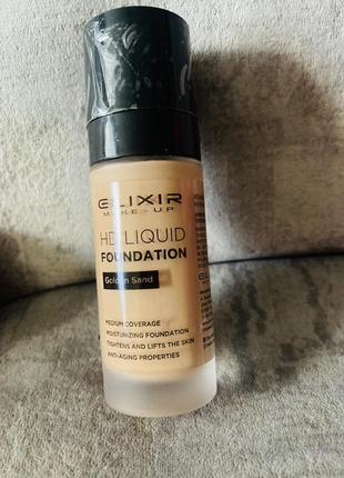 Тональный крем для лица elixir hd liquid foundation.