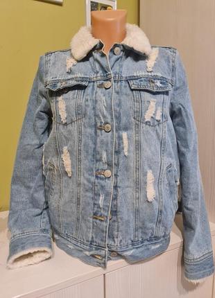 Джинсовая  куртка на меру на 44-46 размер