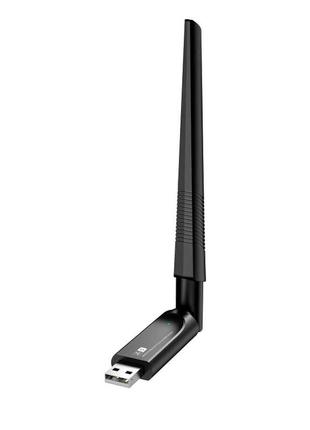 Бездротовий мережевий адаптер wi-fi-usb lv-uac24bd, rtl8811cu, bluetooth, з антеною, 802.11 a/b/g/n, 650mbps,