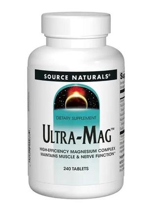 Ультра магній source naturals ultra-mag для серця й нервів 240 таблеток