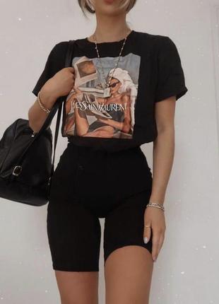 Черные велосипедки, велосипедки в рубчик от zara
