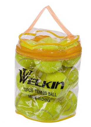 М'яч для великого тенісу welkin 909 12шт салатовий (60508434), fdso