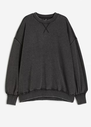 Новый свитшот h&m / свитшот с вываренным эффектом h&m