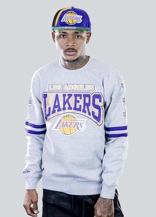 Баскетбольна худі нба лейкерс mitchell&ness кофта світшот толстовка basketball nba las angeles lakers vintage team 80 all star mlb nhl nfl nike