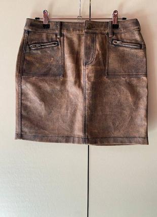 Юбка экокожа