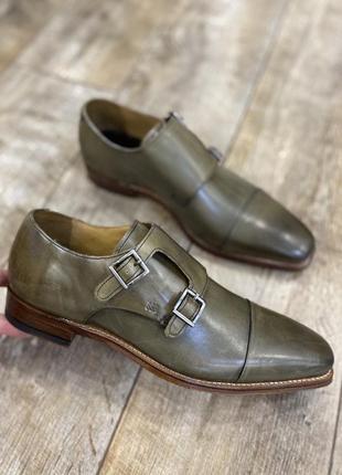 Класичні шкіряні чоловічі туфлі монкі gordon&bross lucquin 42 розмір